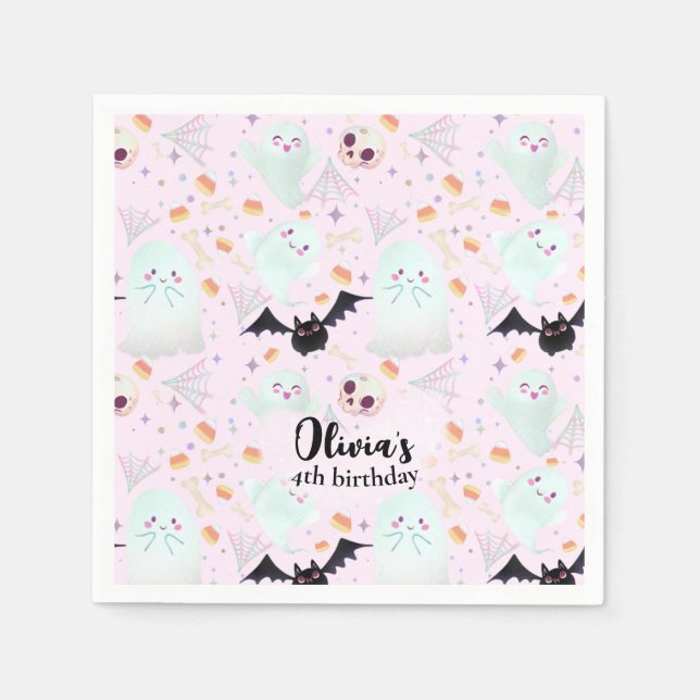 Guardanapo De Papel rosa assustador (Frente)