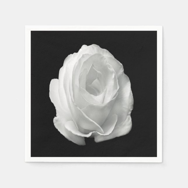 Guardanapo De Papel rosa branco sobre fundo preto (Frente)