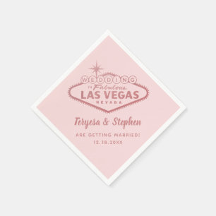 Guardanapo De Papel Rosa de Casamento de Las Vegas - Rosa Dourada