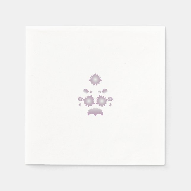 Guardanapo De Papel Rosa decorativo de leite branco (Frente)