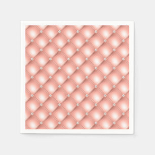 Guardanapo De Papel Rosa Dourado Luxo Rosa Brilhante Diamante Matelass