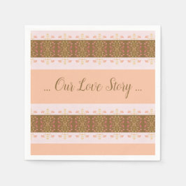 Guardanapo De Papel Rosa E Pêssego