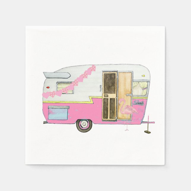 Guardanapo De Papel Rosa, Ela Dançou Trailer De Camper (Frente)