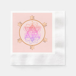 Guardanapo De Papel Rosa Elegante Jewish Star Paper Napkins