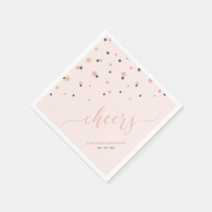 Guardanapo De Papel Rosa gold Hexagon Confetti Chefiar Sapo de Partido