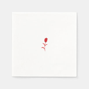 Guardanapo De Papel Rosa Madder, Lava Vermelho, Design floral