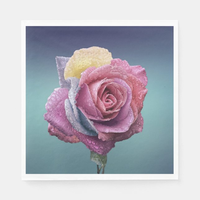 Guardanapo De Papel Rosa multicolor (Frente)