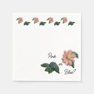 Guardanapo De Papel Rosa ou Azul? Gênero Revelar Chá de fraldas Napkin