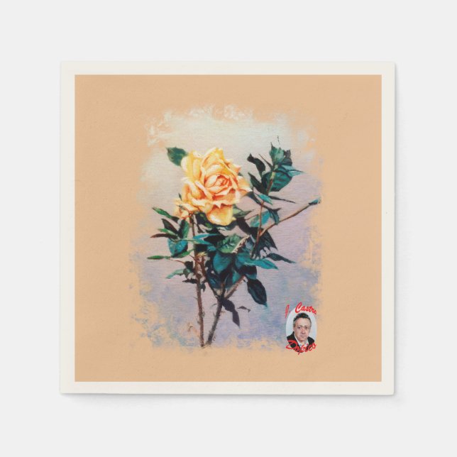 Guardanapo De Papel Rosa/Rose (Frente)