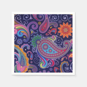 Guardanapo De Papel Rosa roxo de Paisley