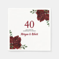 Rosa vermelha 40º Aniversário de Casamento Burgund