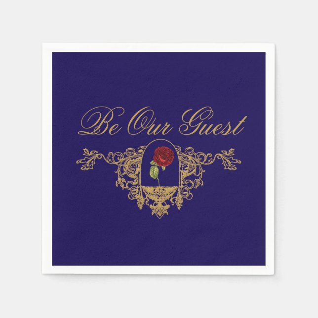 Guardanapo De Papel Rosa vermelha da beleza (Frente)