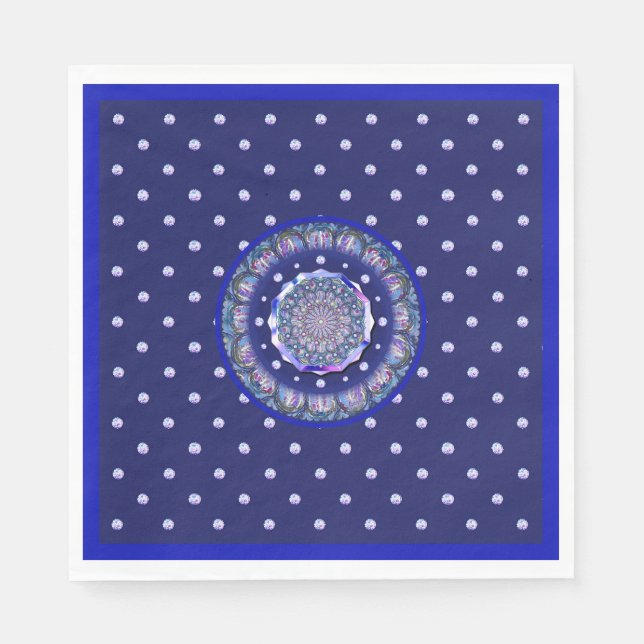 Guardanapo De Papel Rosace Azul (Frente)