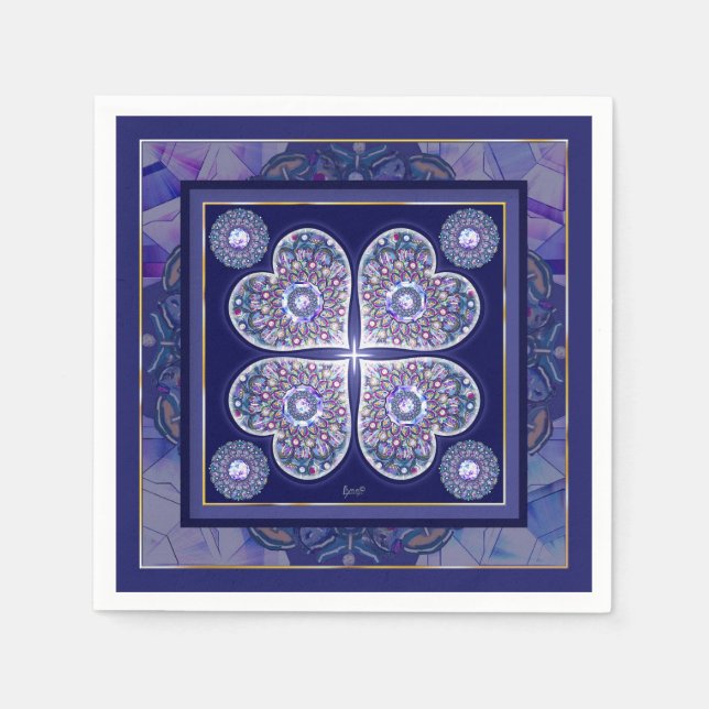 Guardanapo De Papel Rosace Azul (Frente)