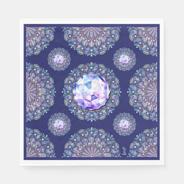 Guardanapo De Papel Rosace Azul (Frente)