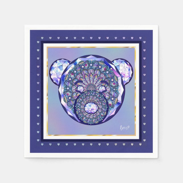 Guardanapo De Papel Rosace azul ou vermelho para bebê&criança (Frente)