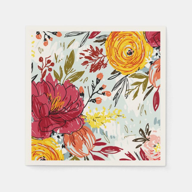 Guardanapo De Papel Rosas bonitas (Frente)