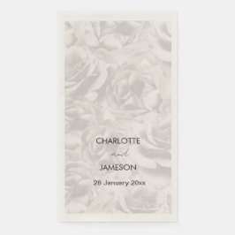 Guardanapo De Papel Rosas cinzas desbotadas Festa de Casamento Persona