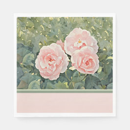 Guardanapo De Papel Rosas de cor-de-rosa e coral vitorianos - Napkins