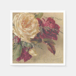 Guardanapo De Papel Rosas de Natal Vitorianas