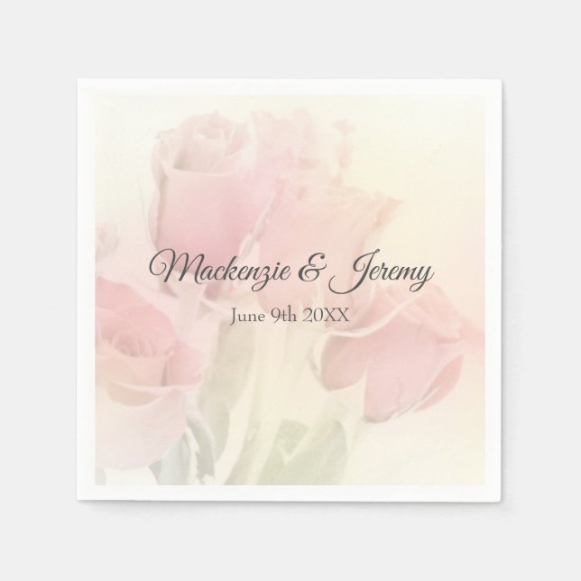 Guardanapo De Papel Rosas de pasta mole 2 (Frente)