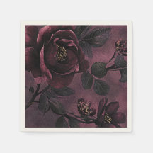 Rosas elegantes românticas & Floral vintage escuro