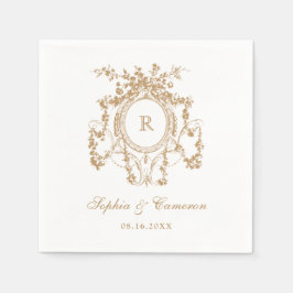 Guardanapo De Papel Rosas Franceses Florais Casamento vintage de Crest