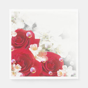 Guardanapo De Papel Rosas Guardanapo-Vermelhos de papel