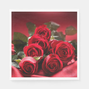 Guardanapo De Papel Rosas Guardanapo-Vermelhos de papel