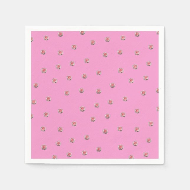 Guardanapo De Papel Rosas Rosa a Rosa (Frente)