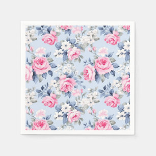 Guardanapo De Papel Rosas Rosa chique Padrão Invisível