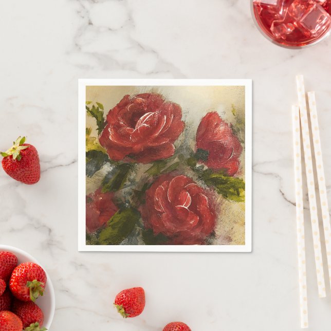 Guardanapo De Papel Rosas Vermelhas  (Insitu)