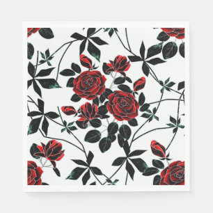 Guardanapo De Papel Rosas vermelhas.