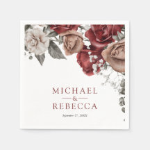 Rosas Vermelhas Borgonha Casamento Floral