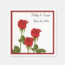 Guardanapo De Papel Rosas vermelhas (Casamento)