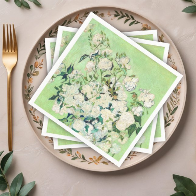 Guardanapo De Papel Rosas, Vincent van Gogh (Criador carregado)