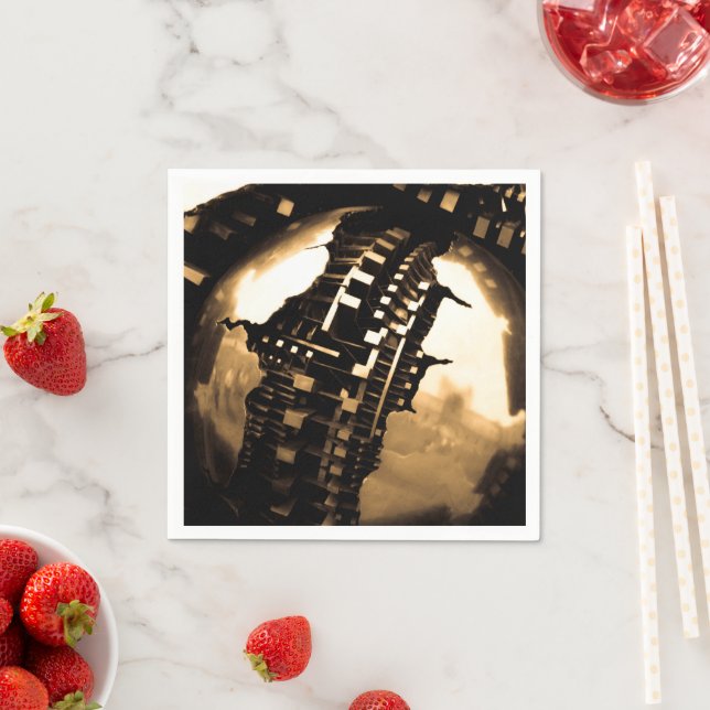 Guardanapo De Papel Rose Gold Steampunk (Insitu)