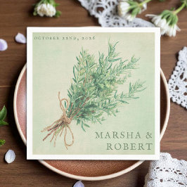 Guardanapo De Papel Rosemary Rustic Wedkin Francês Napkin