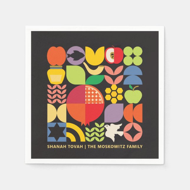 Guardanapo De Papel Rosh Hashanah Personalizou o Ano Novo Judeu (Frente)