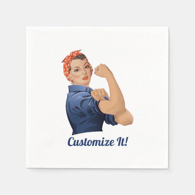 Guardanapo De Papel Rosie the Riveter (Frente)