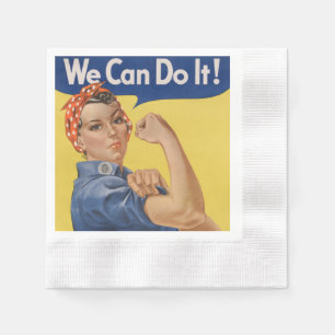 Guardanapo De Papel Rosie the Riveter: Forte Empoderamento feminino