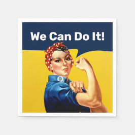 Guardanapo De Papel Rosie the Riveter | Nápoles | Texto personalizado