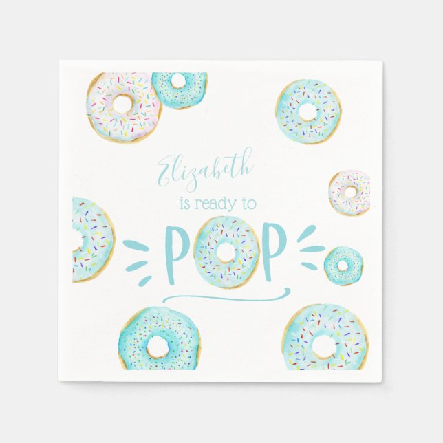 Guardanapo De Papel Rosquinha Azul (Frente)