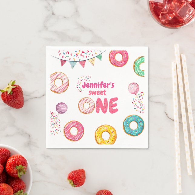 Guardanapo De Papel Rosquinha Baby Birthaday Sprinkle Napkins (Insitu)