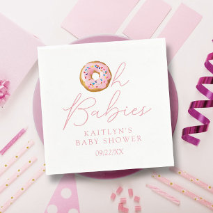 Guardanapo De Papel Rosquinha de bebês, Chá de fraldas de gêmeas g