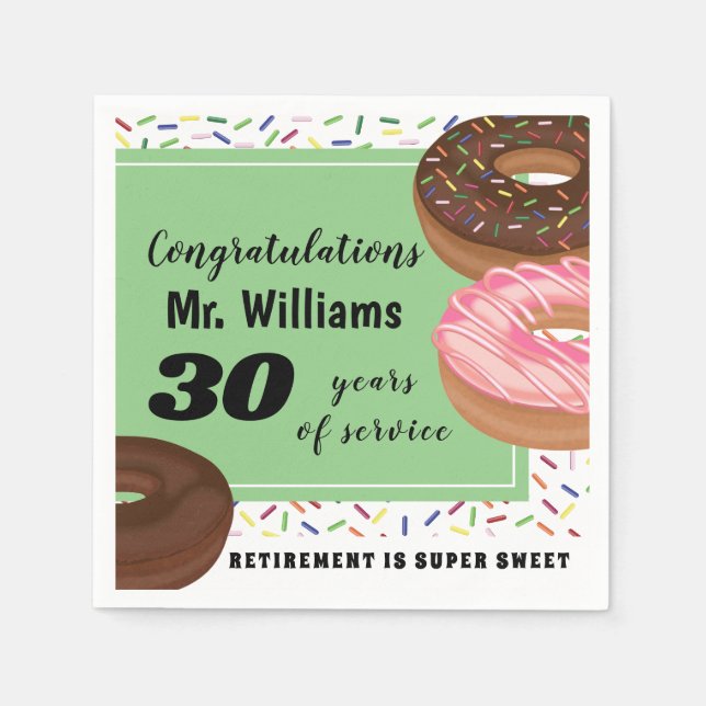 Guardanapo De Papel Rosquinha e Parte de Reforma de Sprinkles (Frente)