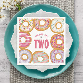 Guardanapo De Papel Rosquinhas Coloridas Bonitas Dois segundos anivers