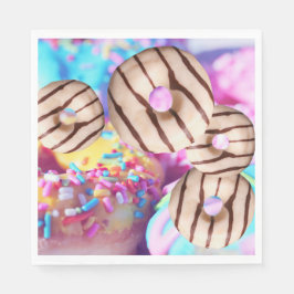 Guardanapo De Papel Rosquinhas Coloridas do Arco-Íris Papel Napkins