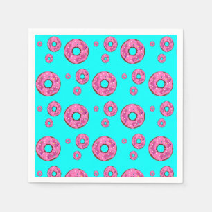 Guardanapo De Papel Rosquinhas de creme cor-de-rosa