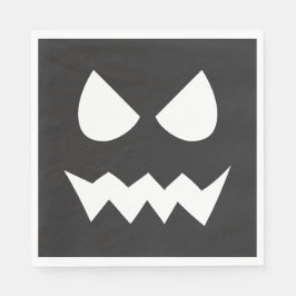 Guardanapo De Papel Rosto Fantástico de Halloween Preto e Branco